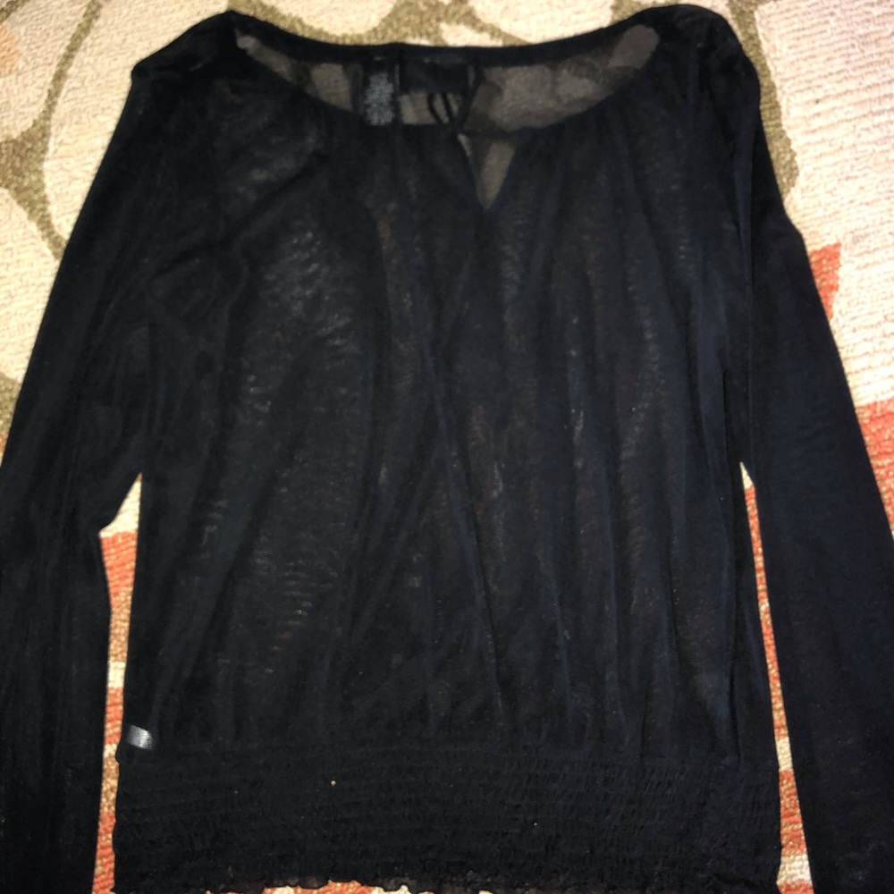 New York and company black see thru top - Picture 6 of 7
